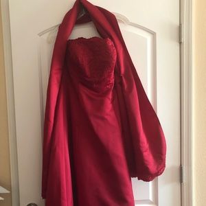 Long formal strapless dress